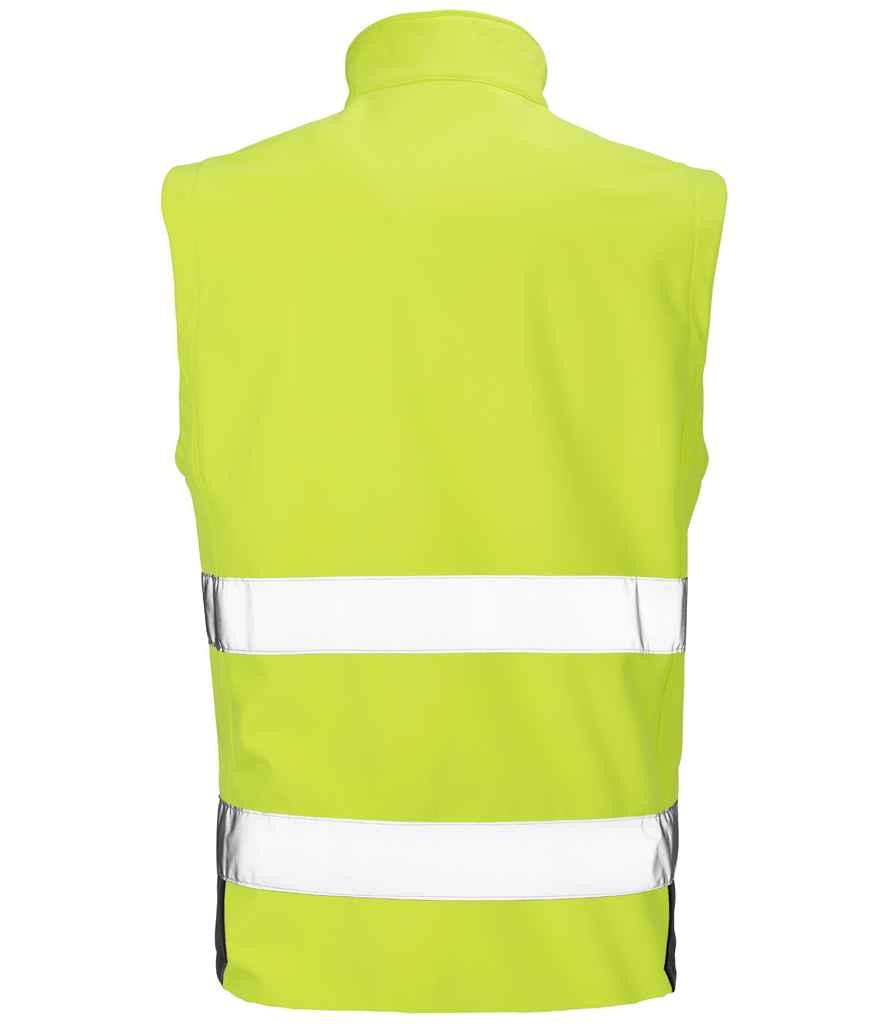 Result Safe-Guard Printable Safety Soft Shell Gilet | Fluorescent Yellow/Black - Lancashire Teamwear