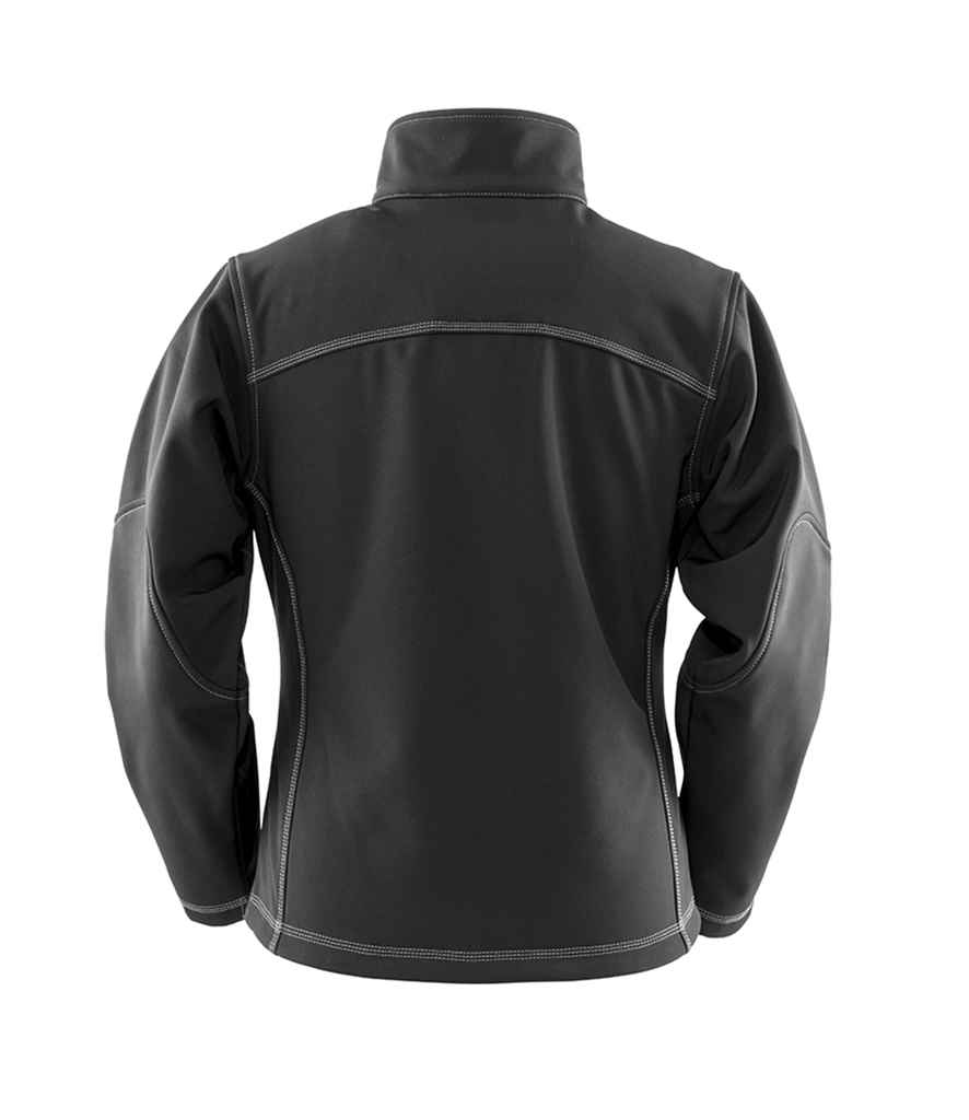 Result Work-Guard Ladies Treble Stitch Soft Shell Jacket | Black - Lancashire Teamwear