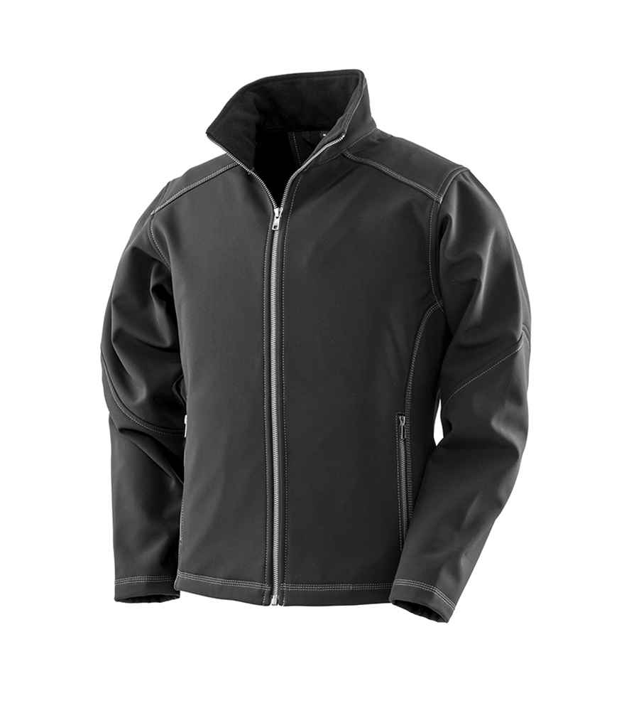 Result Work-Guard Ladies Treble Stitch Soft Shell Jacket Black