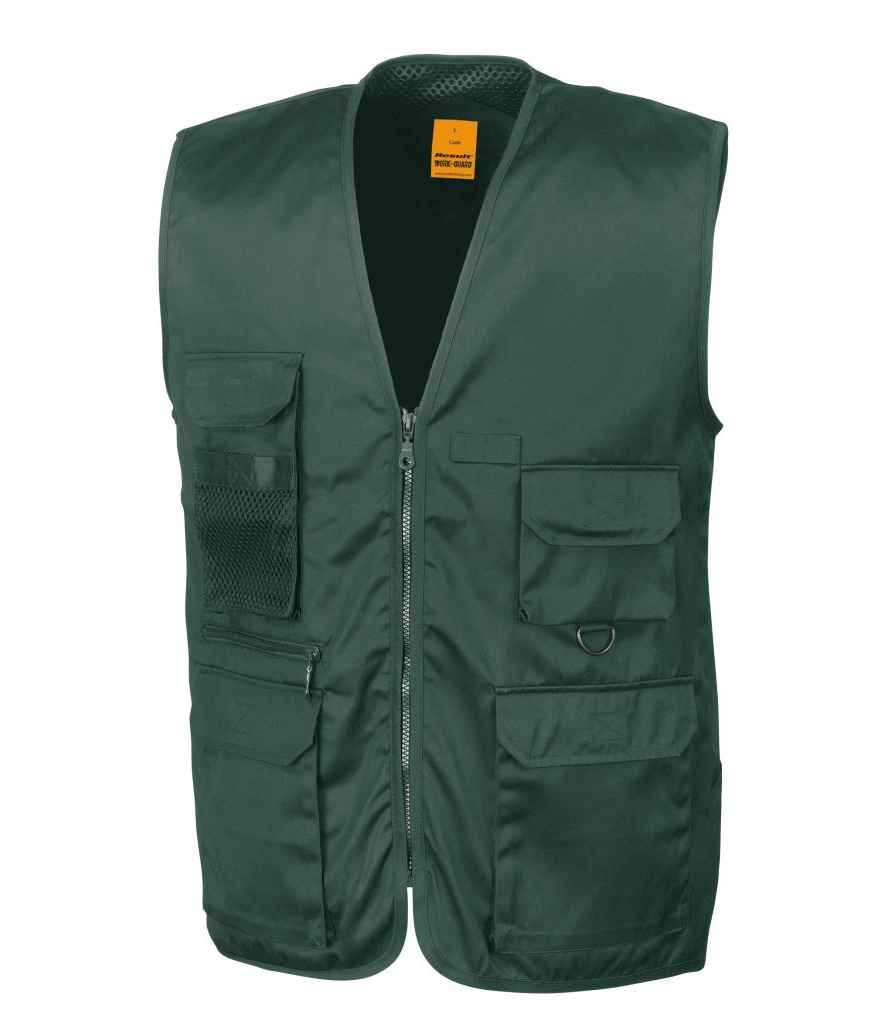 Result Work-Guard Safari Waistcoat | Lichen Green Gilet - Lancashire Teamwear