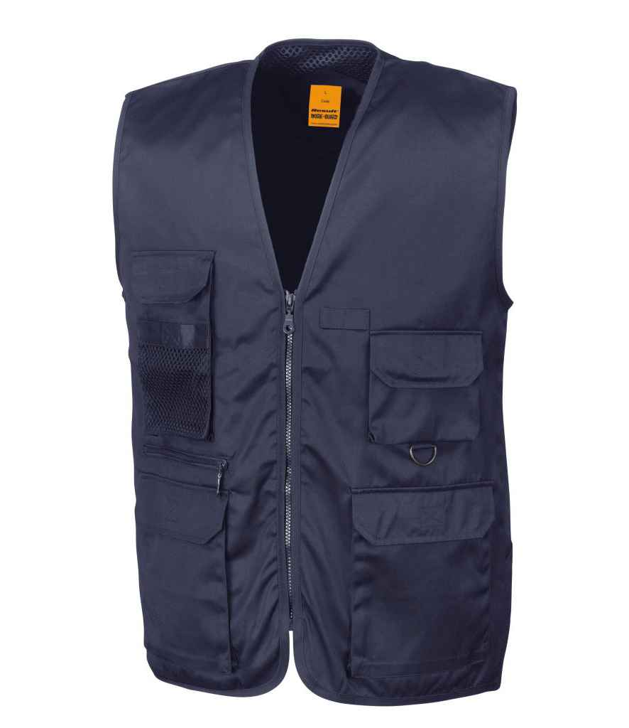 Result Work-Guard Safari Waistcoat | Midnight Navy Gilet - Lancashire Teamwear