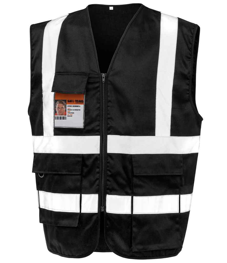 Result Safe-Guard Heavy Duty Poly/Cotton Security Vest Black