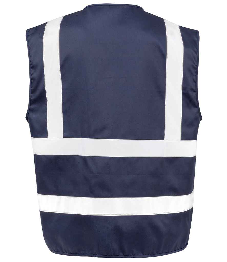 Result Safe-Guard Heavy Duty Poly/Cotton Security Vest | Navy Waistcoat - Lancashire Teamwear