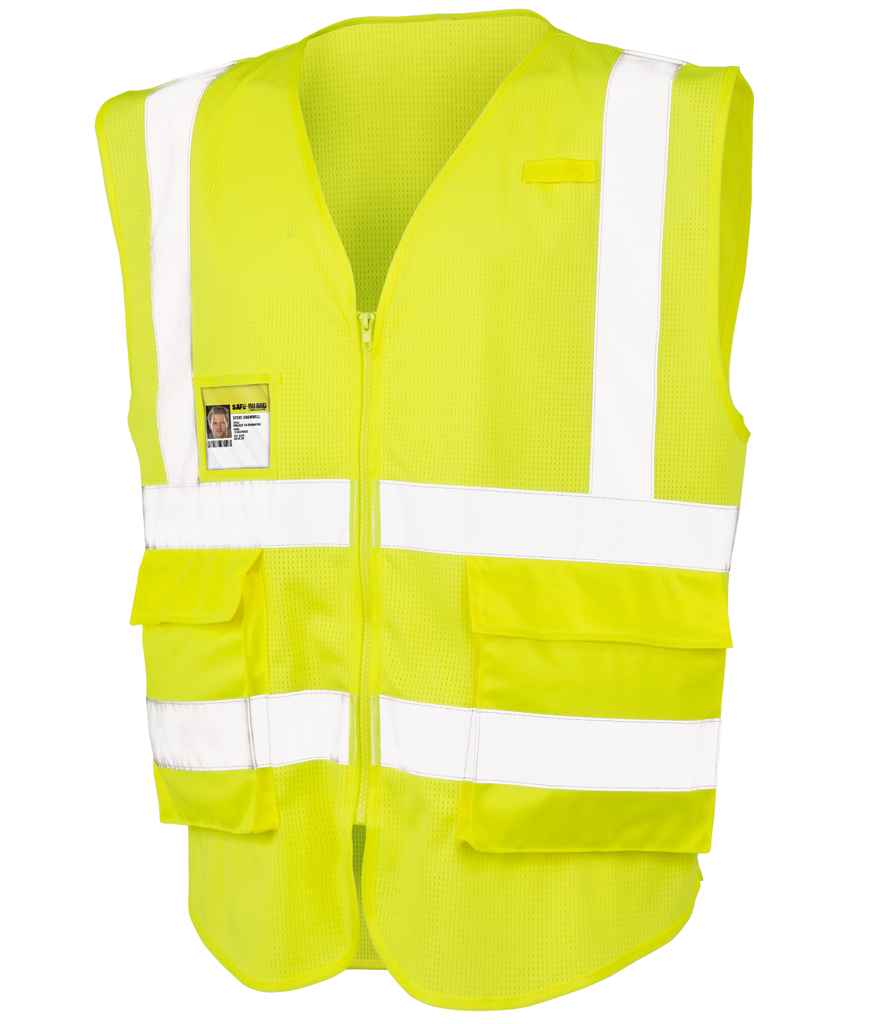 Result Safe-Guard Executive Cool Mesh Safety Vest Fluorescent Yellow