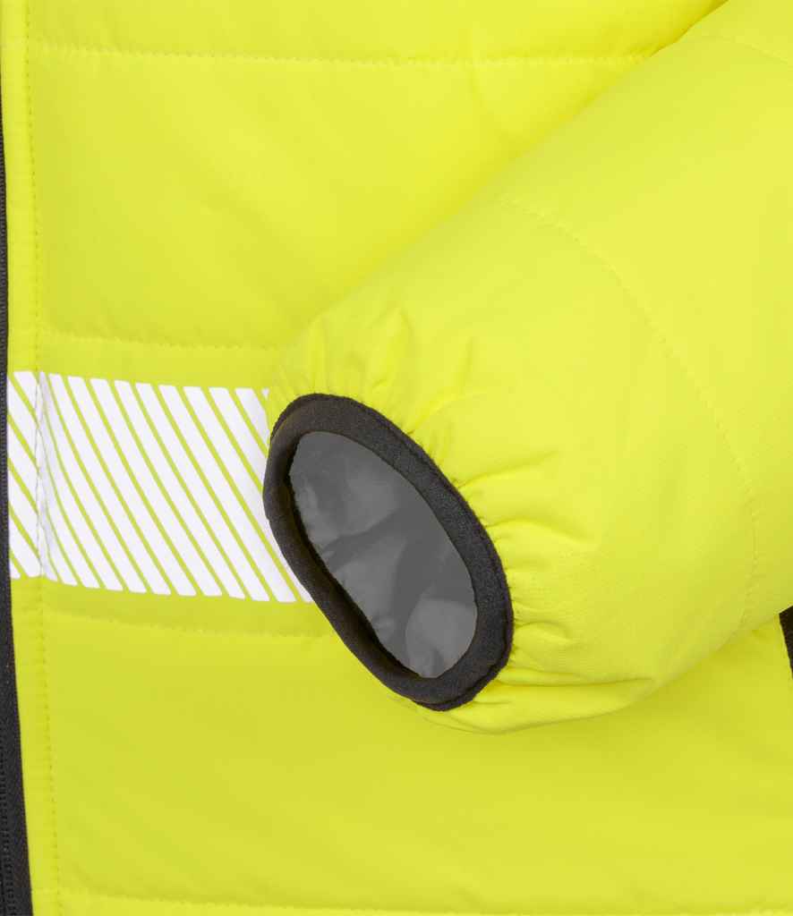 Result Genuine Recycled Ripstop Padded Safety Jacket | Fluorescent Yellow - Lancashire Teamwear