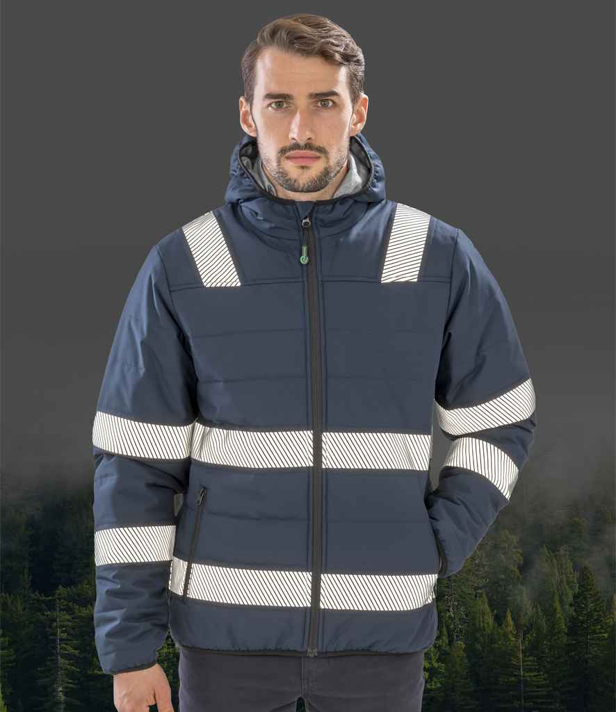 Result Genuine Recycled Ripstop Padded Safety Jacket | Navy - Lancashire Teamwear