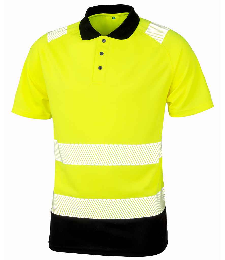 Result Genuine Recycled Safety Polo Shirt Fluorescent Yellow