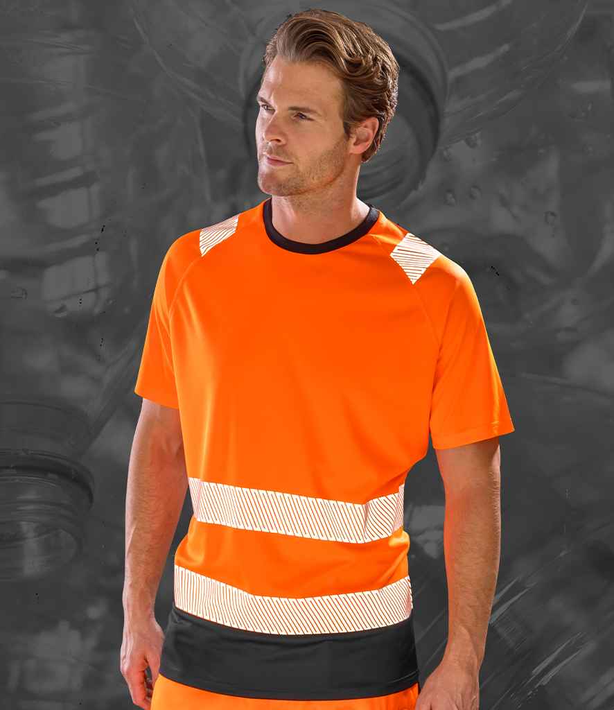 Result Genuine Recycled Safety T-Shirt | Fluorescent Orange - Lancashire Teamwear