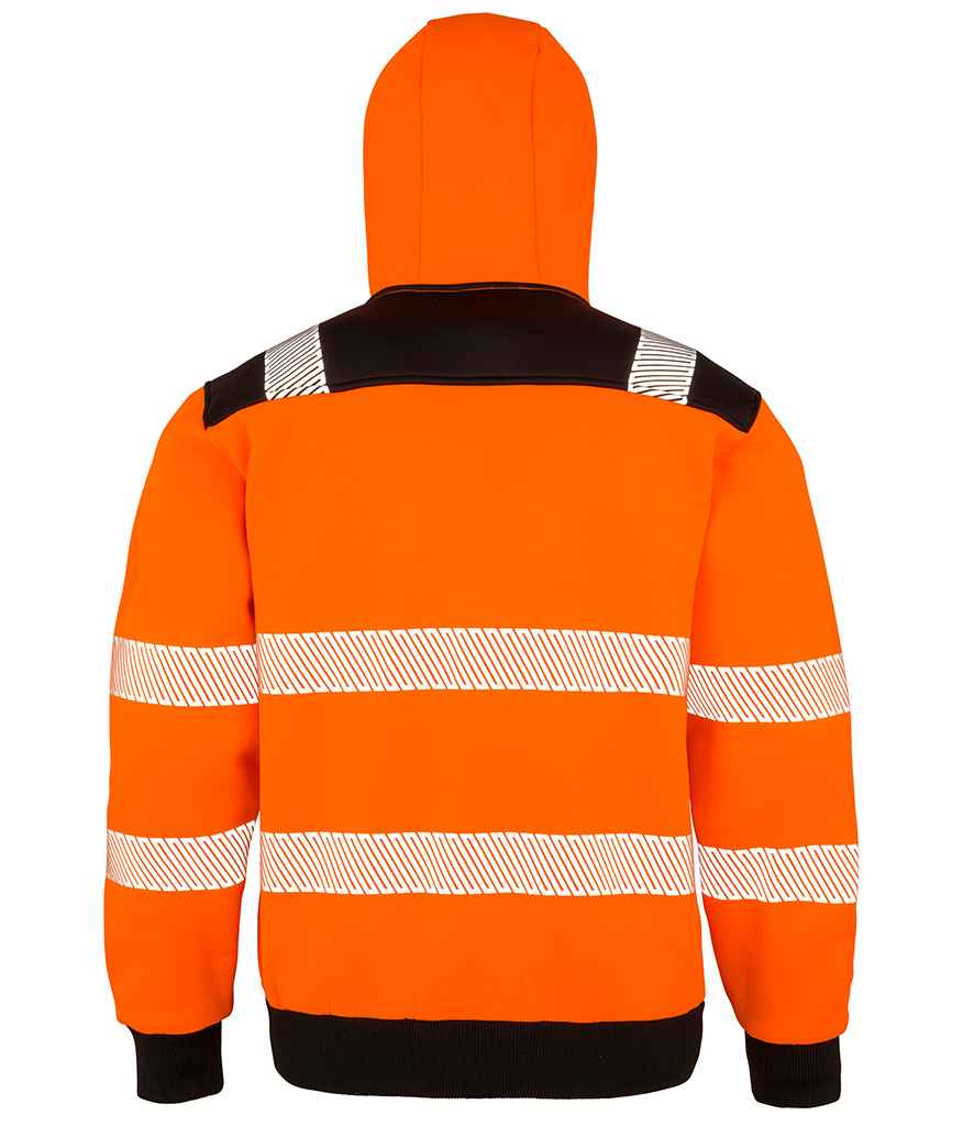 Result Genuine Recycled Safety Zip Hoodie | Fluorescent Orange - Lancashire Teamwear