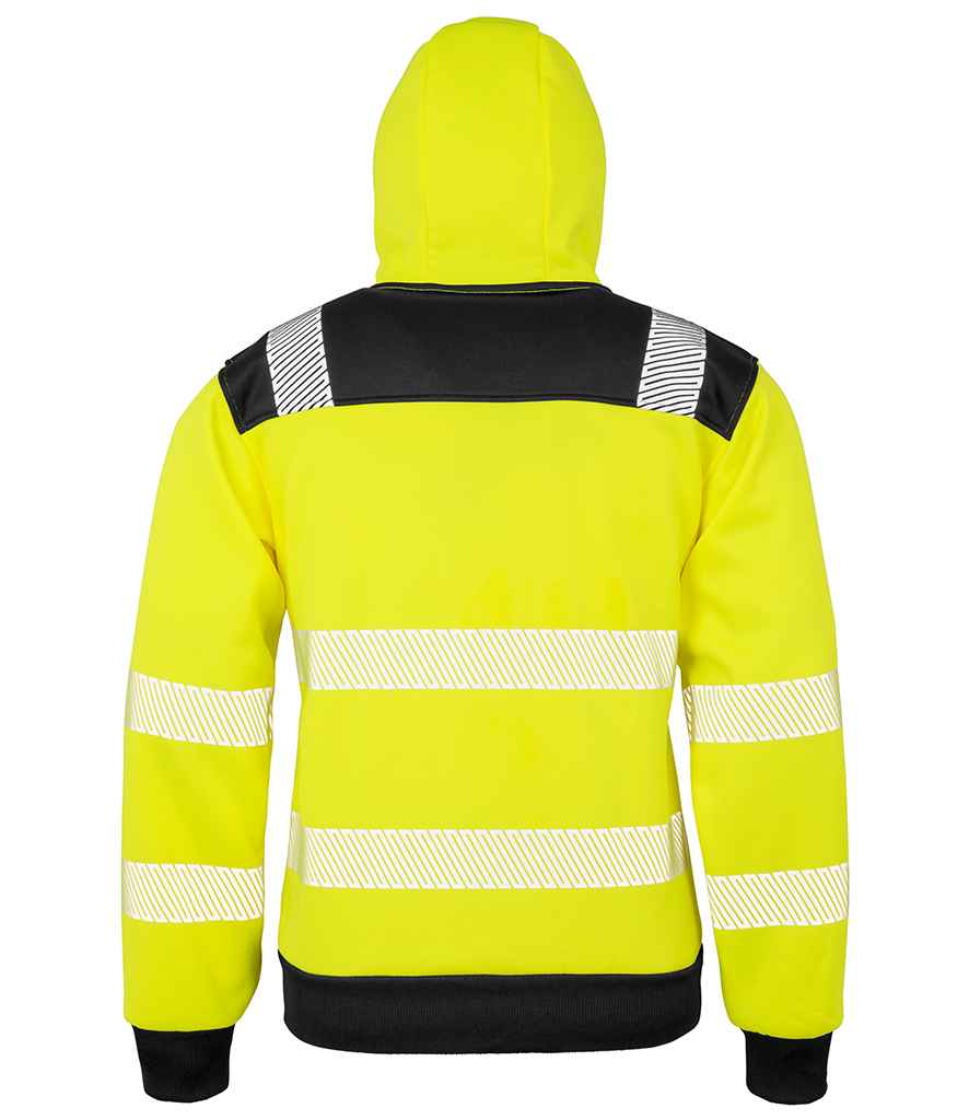 Result Genuine Recycled Safety Zip Hoodie | Fluorescent Yellow - Lancashire Teamwear