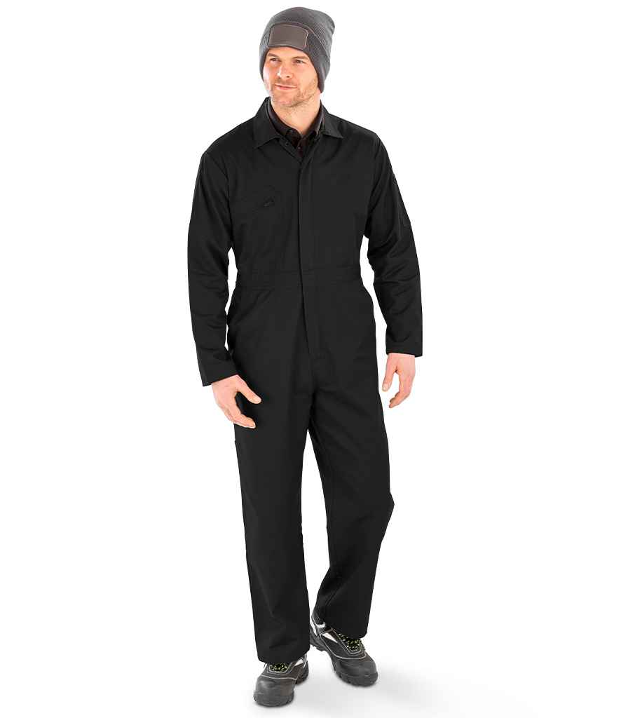 Result Genuine Recycled Action Overalls | Black Coverall - Lancashire Teamwear
