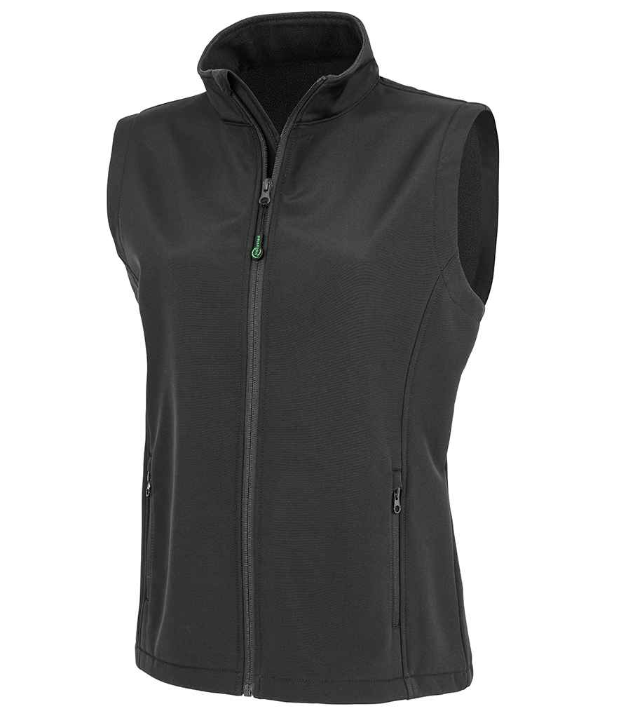 Result Genuine Recycled Ladies Printable Soft Shell Bodywarmer Black