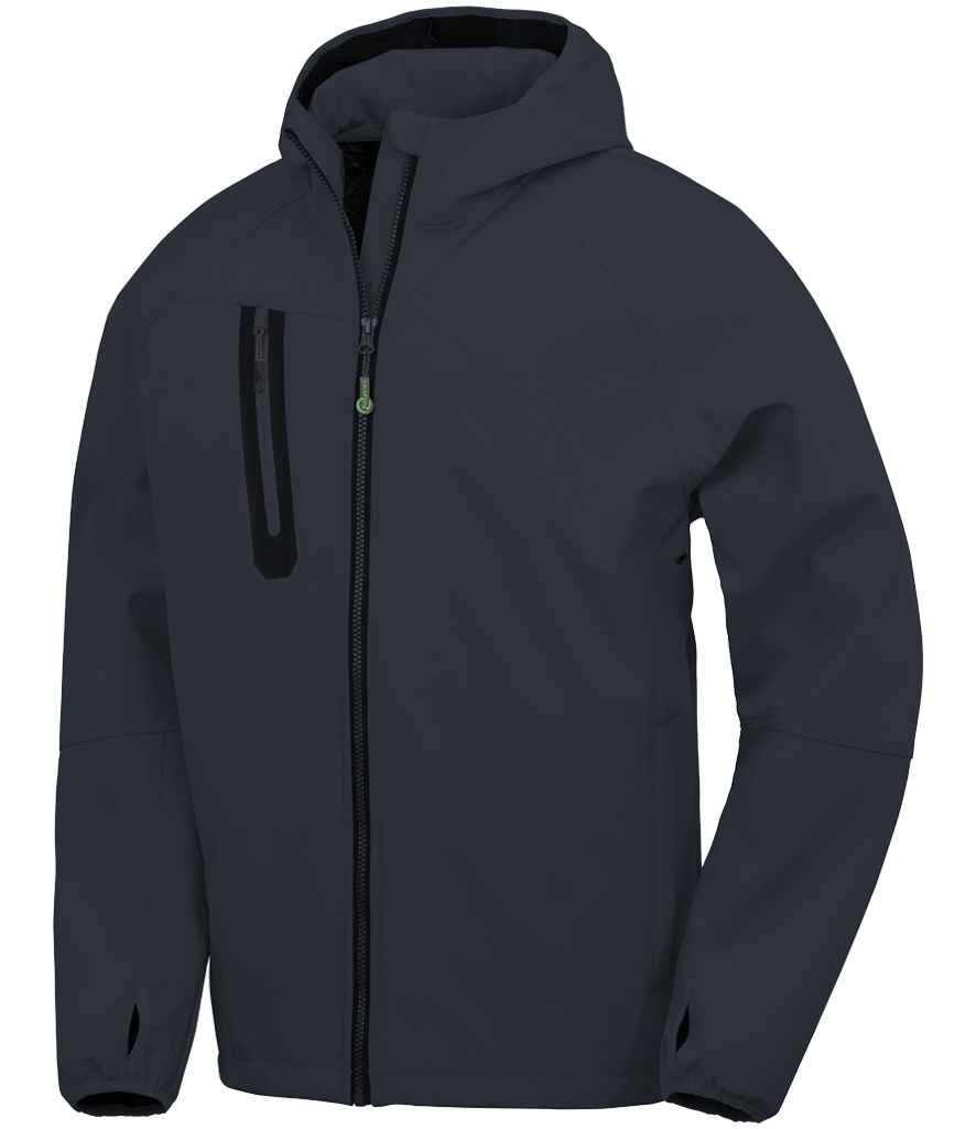 Result Recycled Three Layer Printable Hooded Soft Shell Jacket Navy/Navy