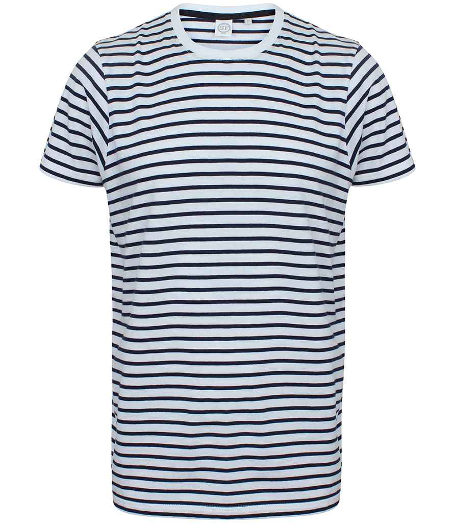 SF Clothing Unisex Striped T-Shirt White/Oxford Navy