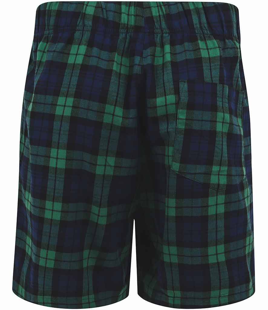 SF Clothing Tartan Lounge Shorts | Navy/Green - Lancashire Teamwear