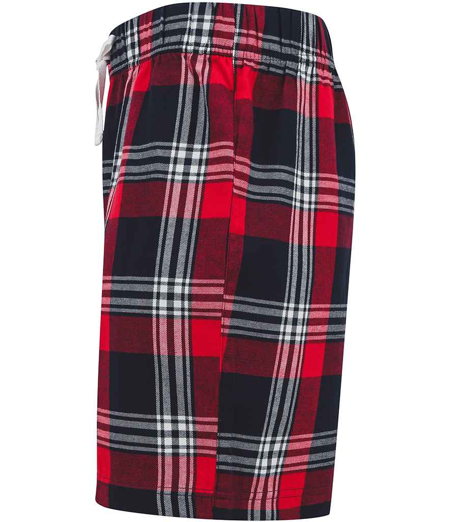 SF Clothing Tartan Lounge Shorts | Red/Navy - Lancashire Teamwear