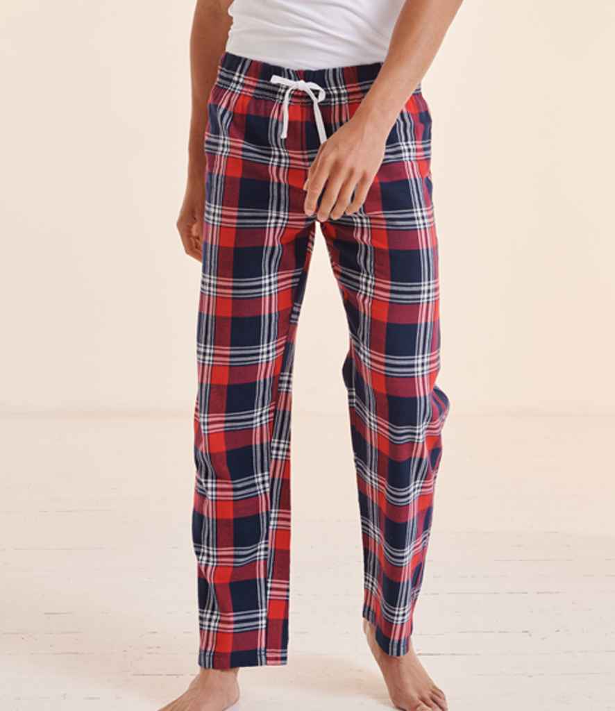 SF Clothing Tartan Lounge Pants | Red/Navy Trousers - Lancashire Teamwear