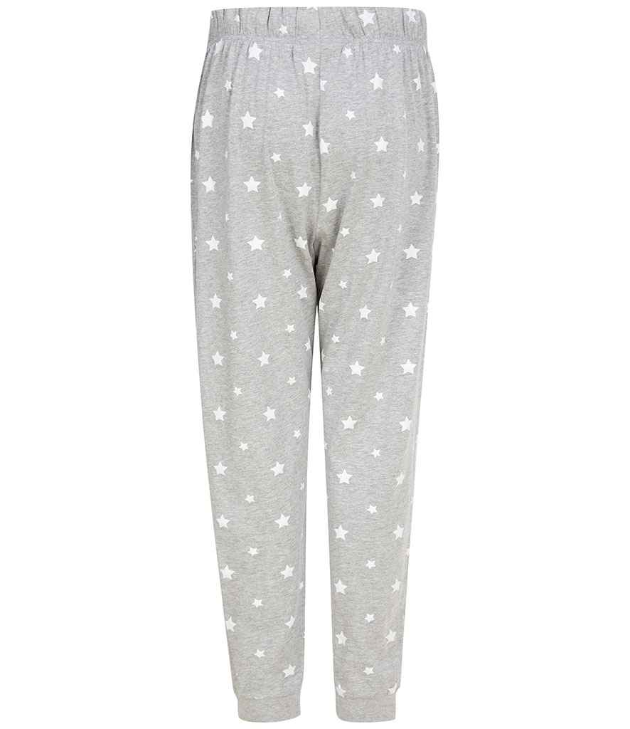 SF Clothing Unisex Cuffed Lounge Pants | Heather Grey/White Stars Trousers - Lancashire Teamwear