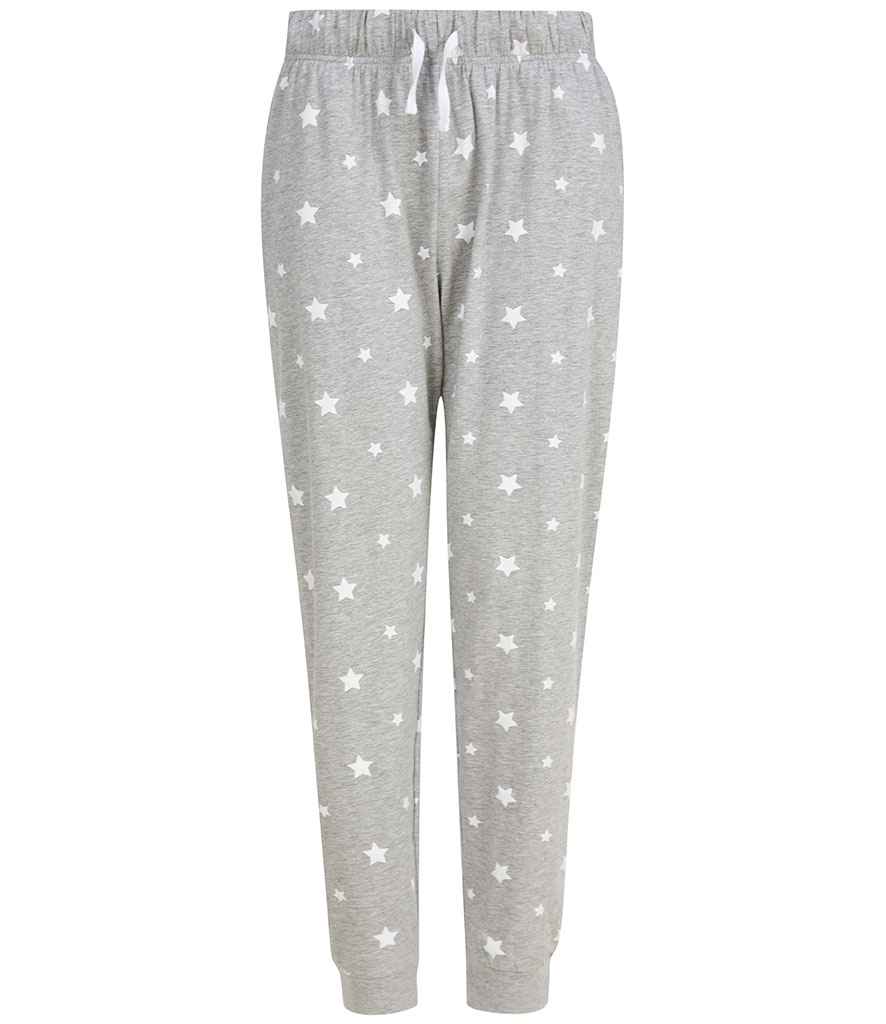 SF Clothing Unisex Cuffed Lounge Pants Heather Grey/White Stars