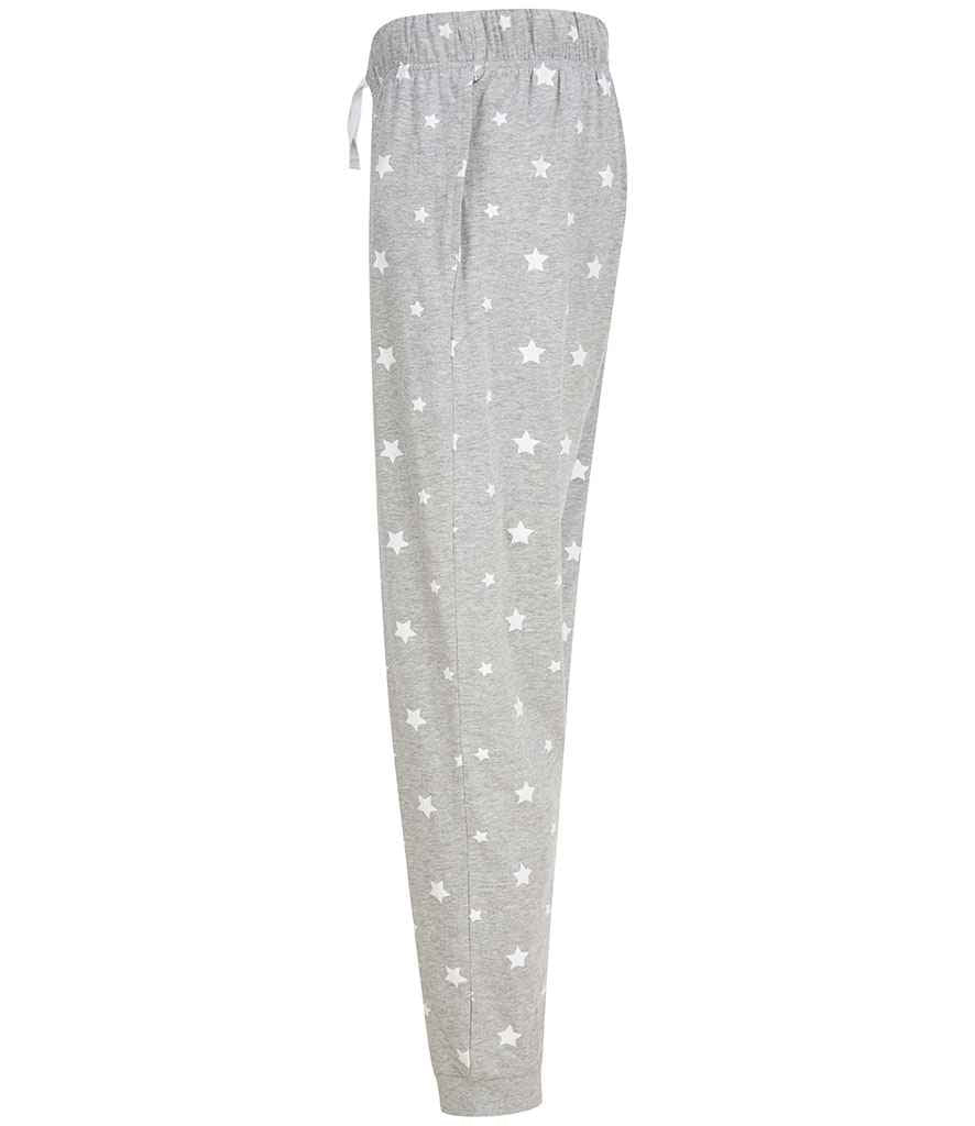 SF Clothing Unisex Cuffed Lounge Pants | Heather Grey/White Stars Trousers - Lancashire Teamwear
