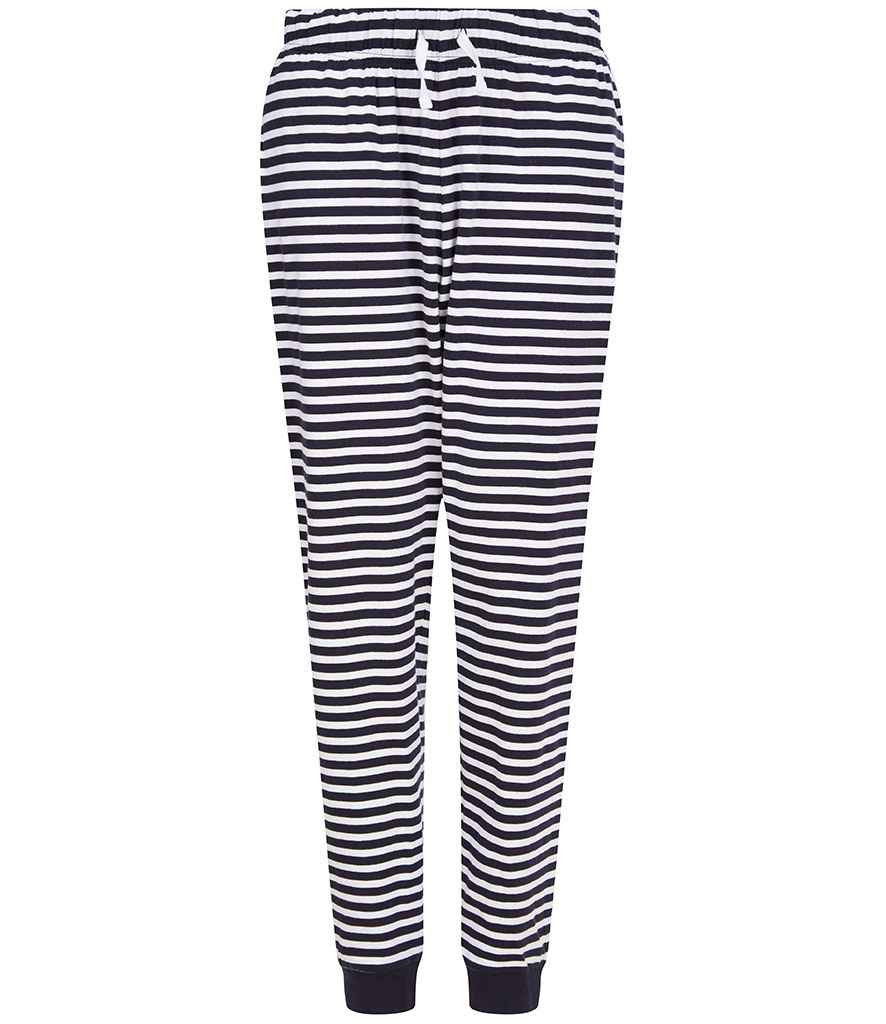 SF Clothing Unisex Cuffed Lounge Pants | Navy/white stripes Trousers - Lancashire Teamwear