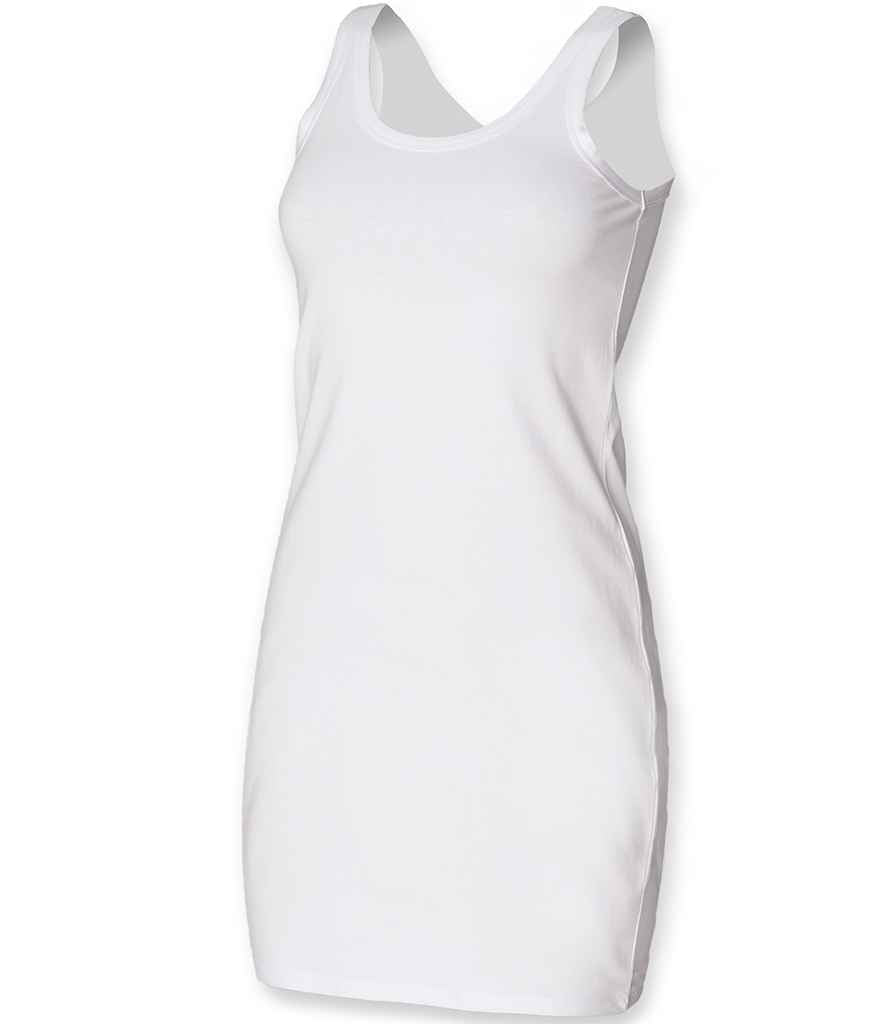 SF Clothing Ladies Tank Dress White