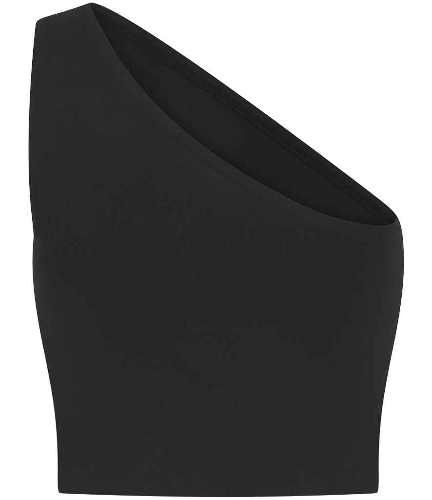 SF Clothing Ladies One Shoulder Top | Black T-Shirt - Lancashire Teamwear