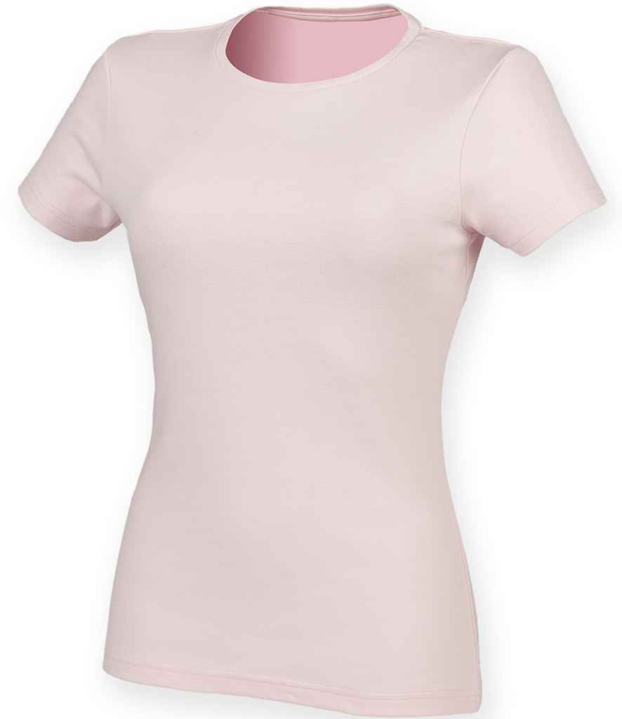 SF Clothing Ladies Feel Good Stretch T-Shirt Baby Pink