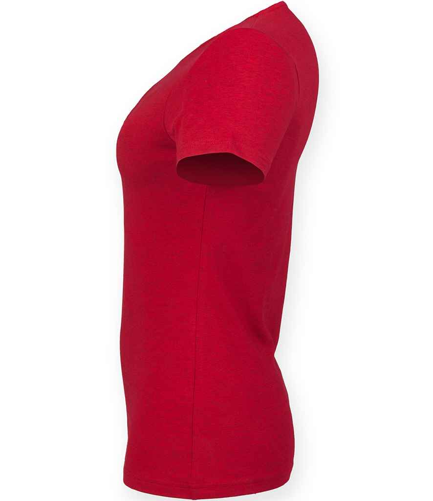 SF Clothing Ladies Feel Good Stretch T-Shirt | Heather Red - Lancashire Teamwear