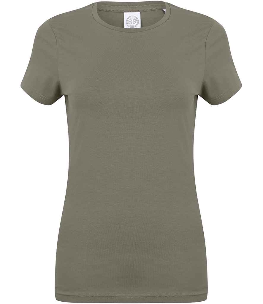 SF Clothing Ladies Feel Good Stretch T-Shirt Khaki