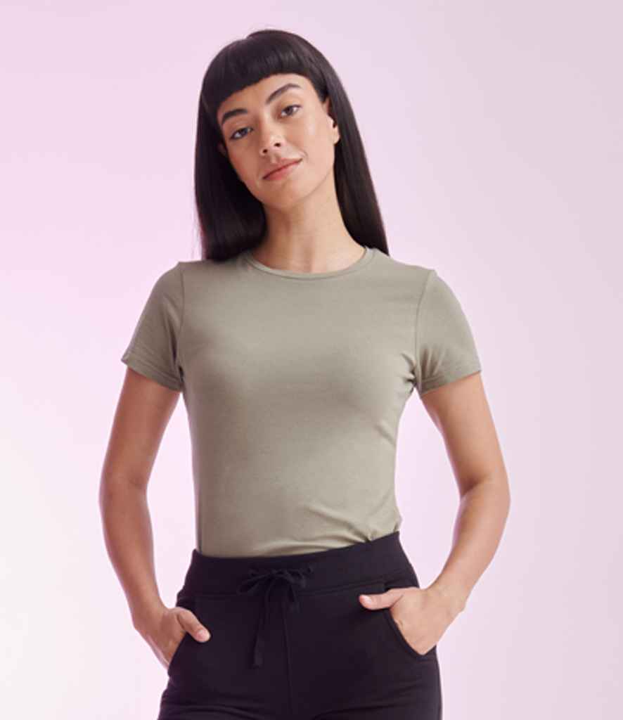 SF Clothing Ladies Feel Good Stretch T-Shirt | Khaki - Lancashire Teamwear