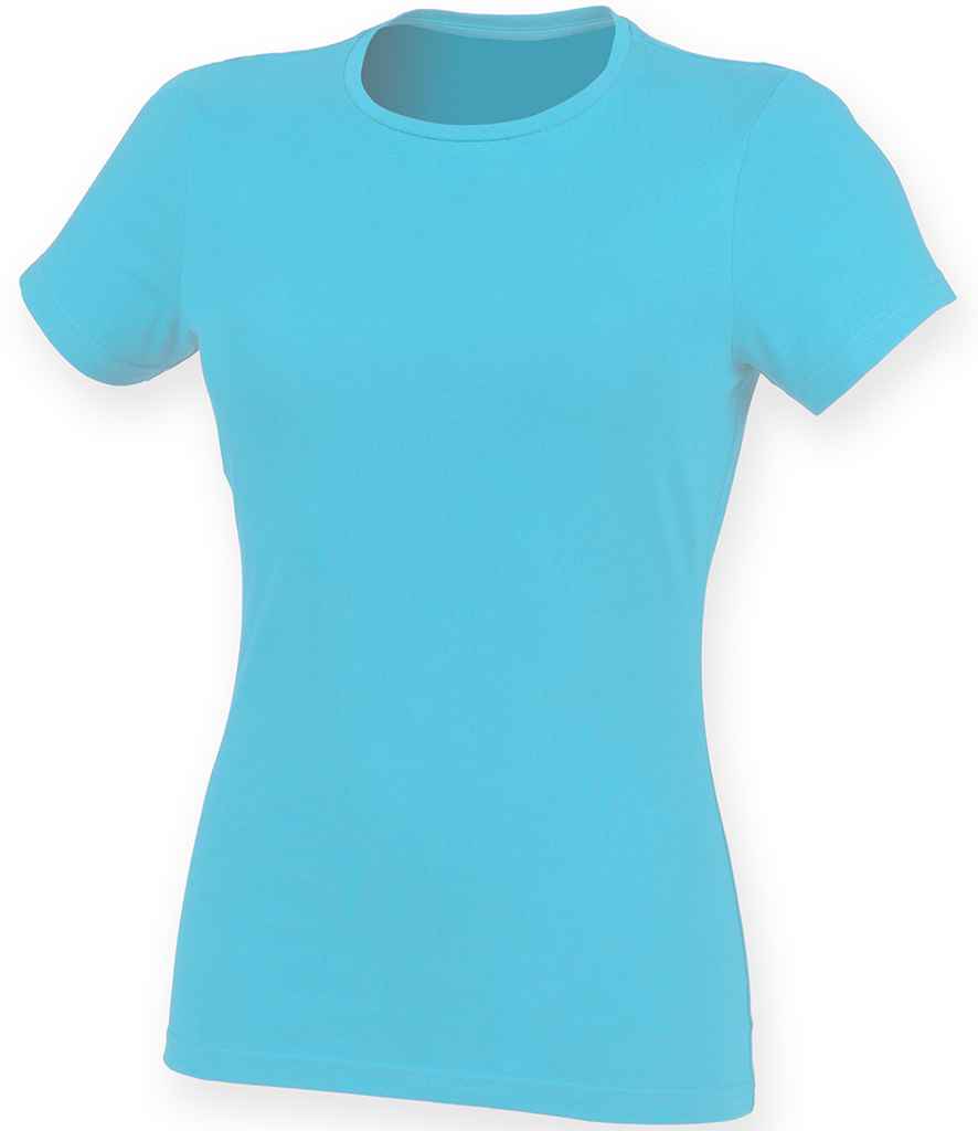 SF Clothing Ladies Feel Good Stretch T-Shirt Surf Blue