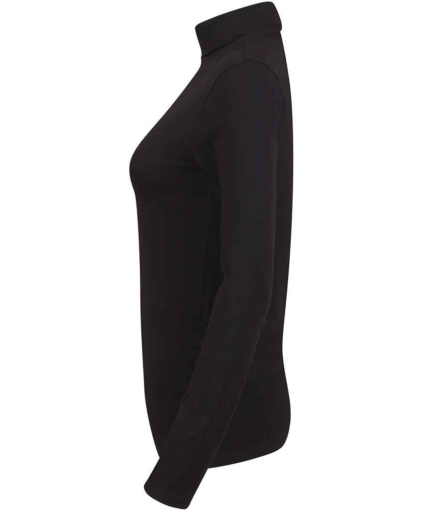 SF Clothing Ladies Feel Good Stretch Roll Neck T-Shirt | Black - Lancashire Teamwear