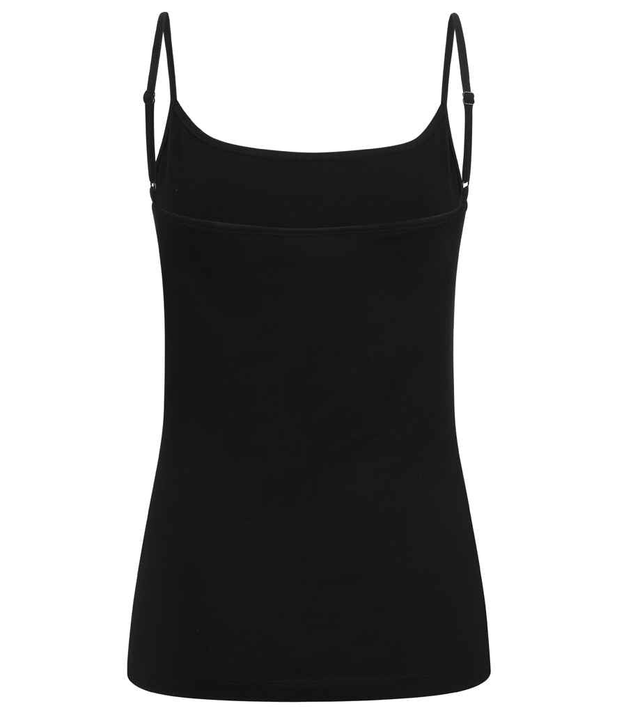 SF Clothing Ladies Feel Good Stretch Spaghetti Vest | Black T-Shirt - Lancashire Teamwear