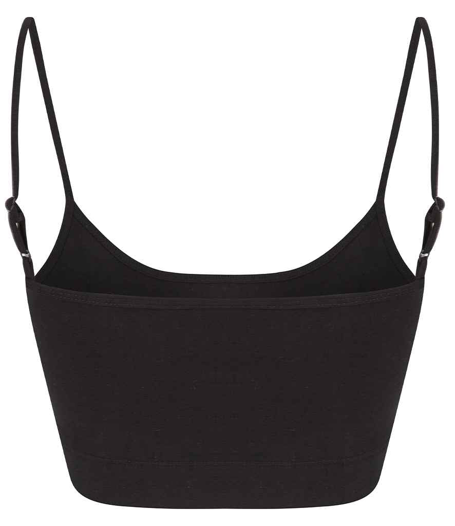 SF Clothing Ladies Sustainable Fashion Cropped Cami Vest Top | Black T-Shirt - Lancashire Teamwear