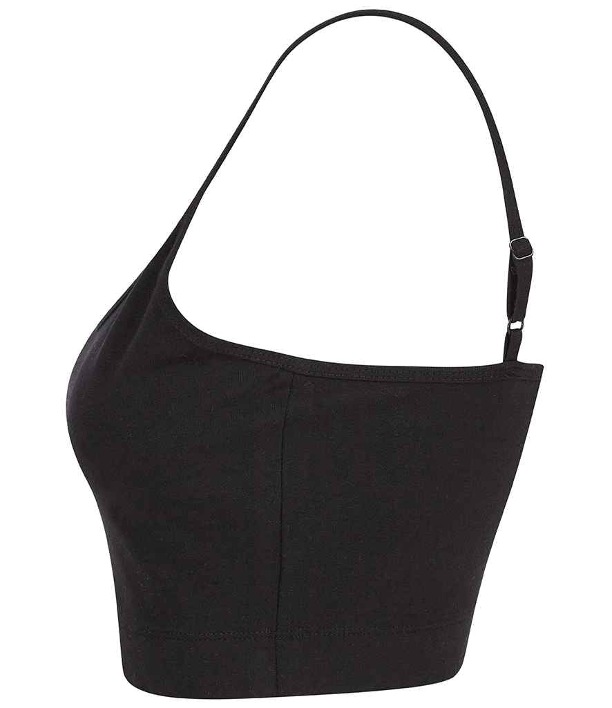 SF Clothing Ladies Sustainable Fashion Cropped Cami Vest Top | Black T-Shirt - Lancashire Teamwear