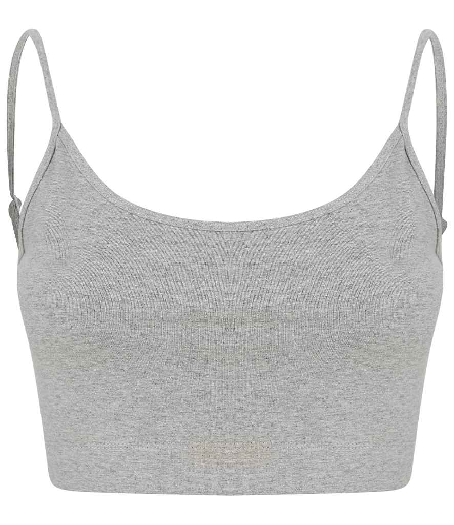 SF Clothing Ladies Sustainable Fashion Cropped Cami Vest Top Heather Grey