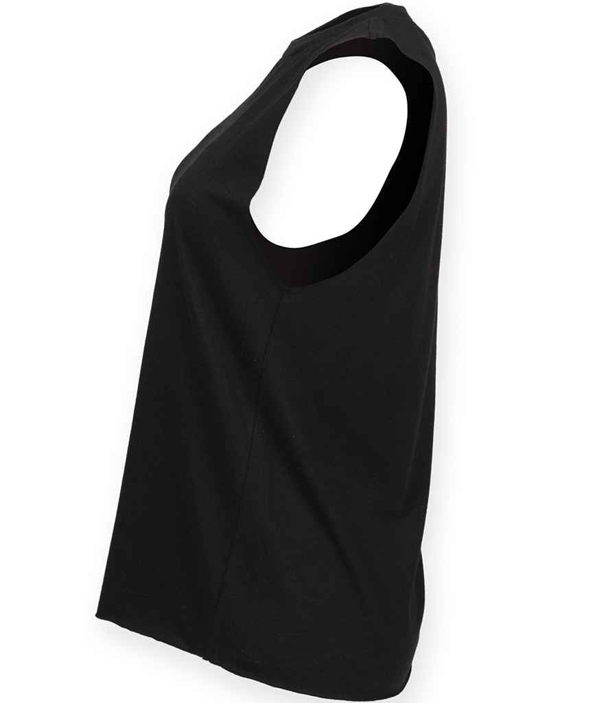 SF Clothing Ladies High Neck Vest | Black T-Shirt - Lancashire Teamwear