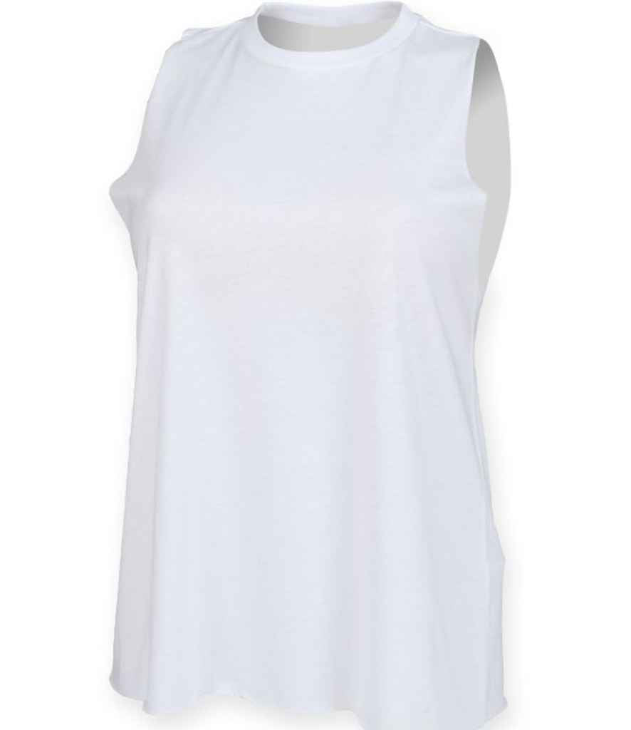 SF Clothing Ladies High Neck Vest | White T-Shirt - Lancashire Teamwear