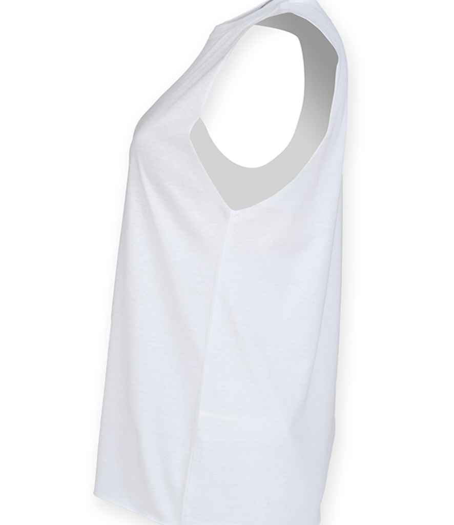 SF Clothing Ladies High Neck Vest | White T-Shirt - Lancashire Teamwear