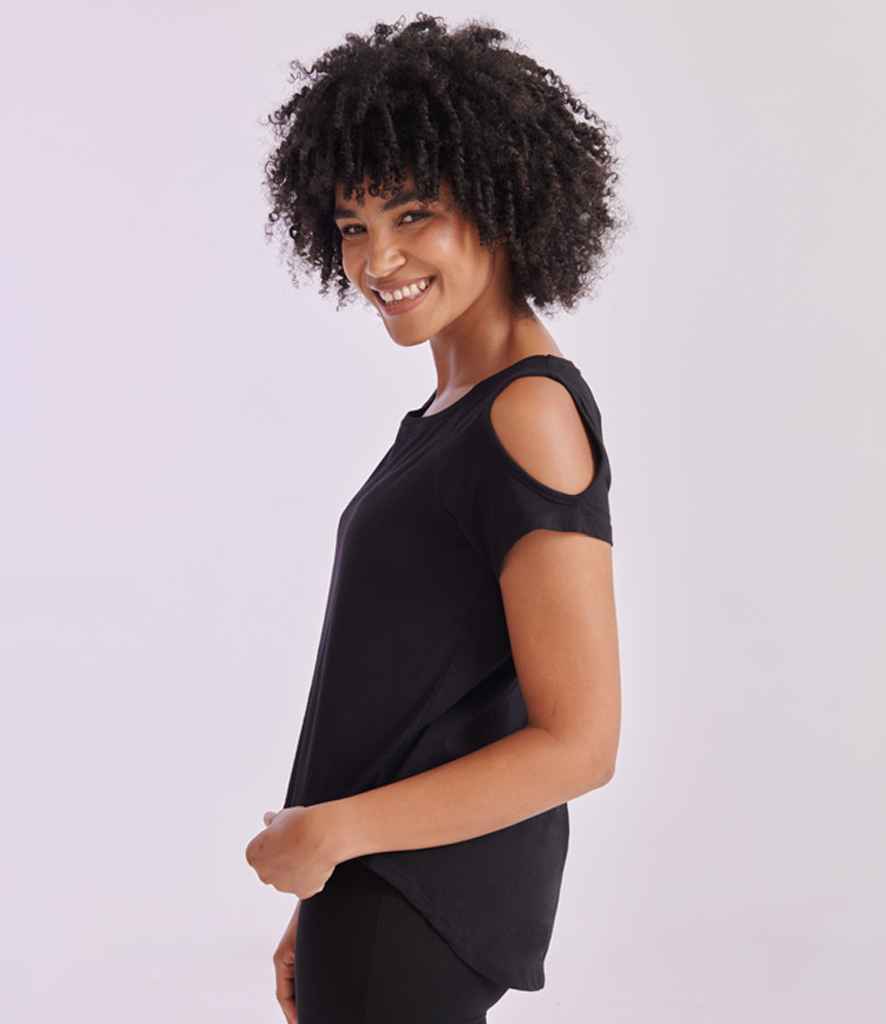 SF Clothing Ladies Drop Tail T-Shirt | Black - Lancashire Teamwear