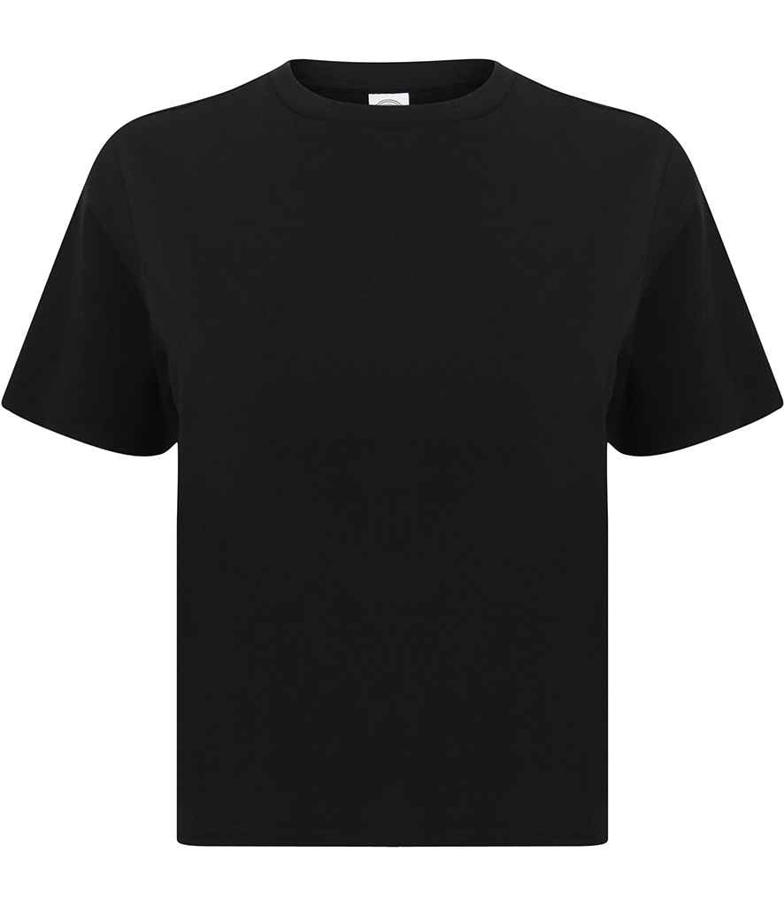 SF Clothing Ladies Cropped Boxy T-Shirt Black