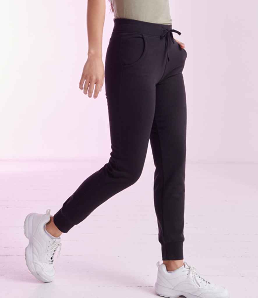 SF Clothing Ladies Cuffed Jog Pants | Black Trousers - Lancashire Teamwear