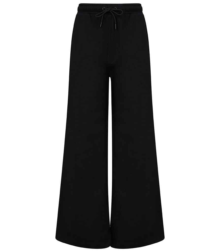 SF Clothing Ladies Sustainable Fashion Wide Leg Joggers Black