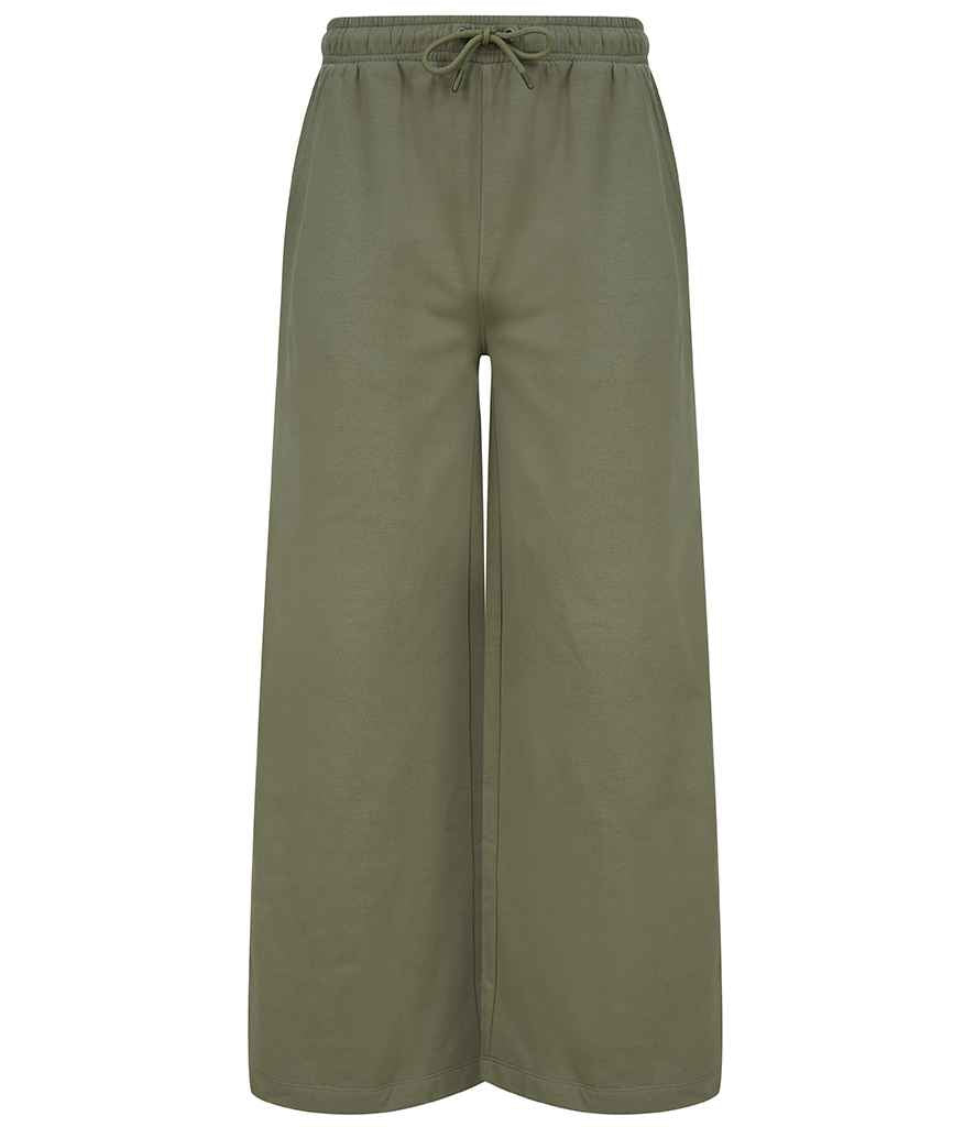 SF Clothing Ladies Sustainable Fashion Wide Leg Joggers Khaki