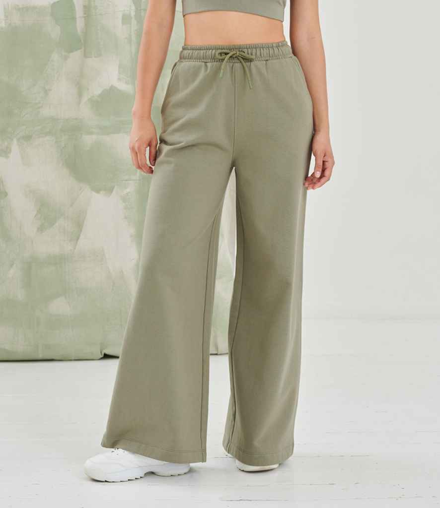 SF Clothing Ladies Sustainable Fashion Wide Leg Joggers | Khaki Trousers - Lancashire Teamwear