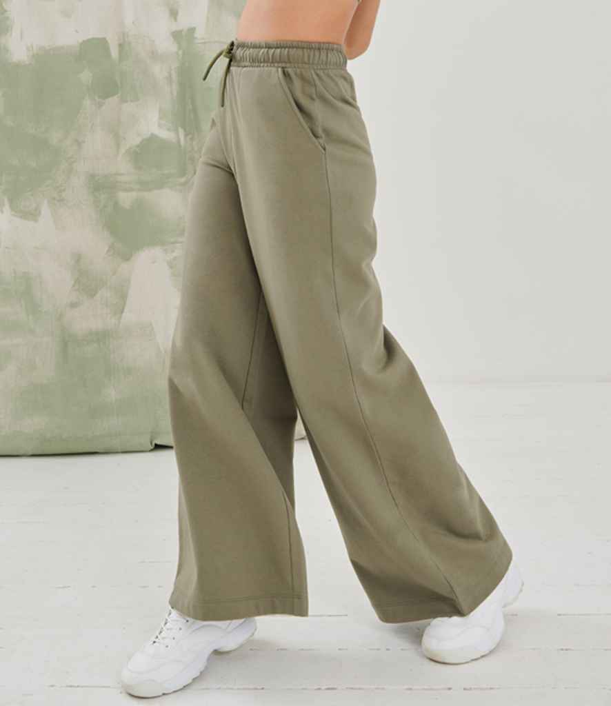 SF Clothing Ladies Sustainable Fashion Wide Leg Joggers | Khaki Trousers - Lancashire Teamwear