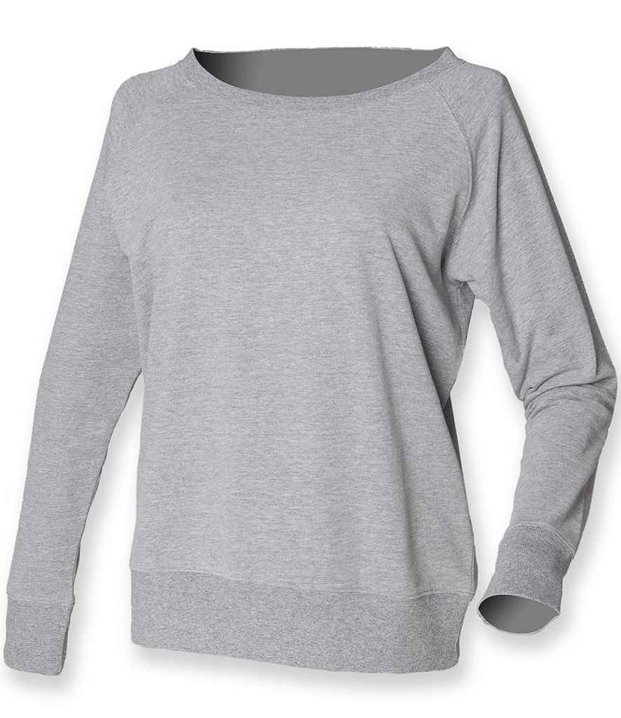 SF Clothing Ladies Slounge Sweatshirt | Heather Grey - Lancashire Teamwear
