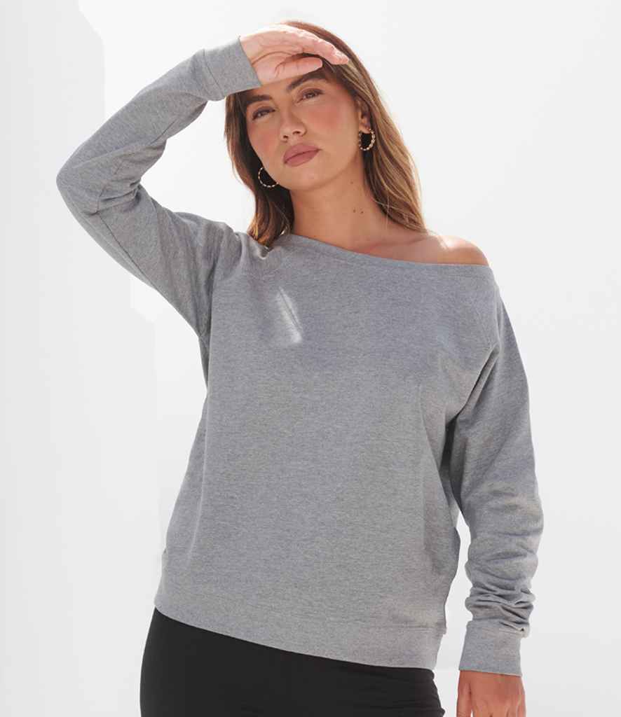 SF Clothing Ladies Slounge Sweatshirt | Heather Grey - Lancashire Teamwear
