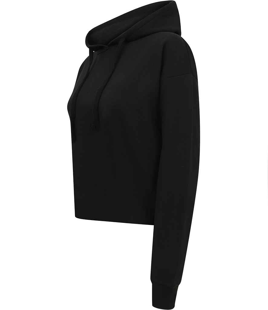 SF Clothing Ladies Cropped Slounge Hoodie | Black - Lancashire Teamwear